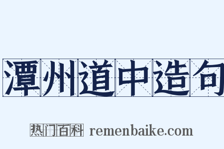 潭州道中造句是什么意思的图片